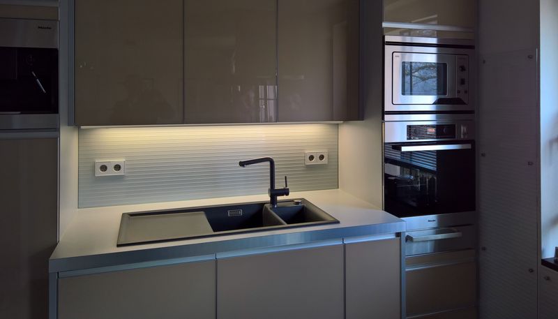 Küchenrückwand 4mm Einscheibensicherheitsglas ESG aus Ornamentglas Masterligne